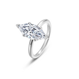 Nespoli's Silver Poise Marquise Cut Ring 