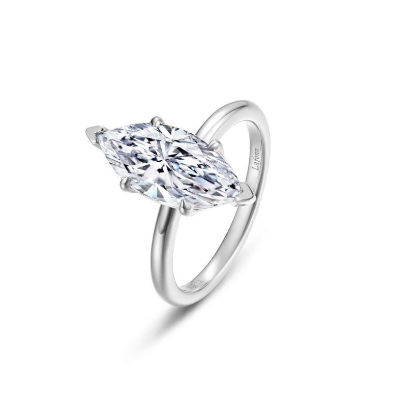 Nespoli's Silver Poise Marquise Cut Ring 