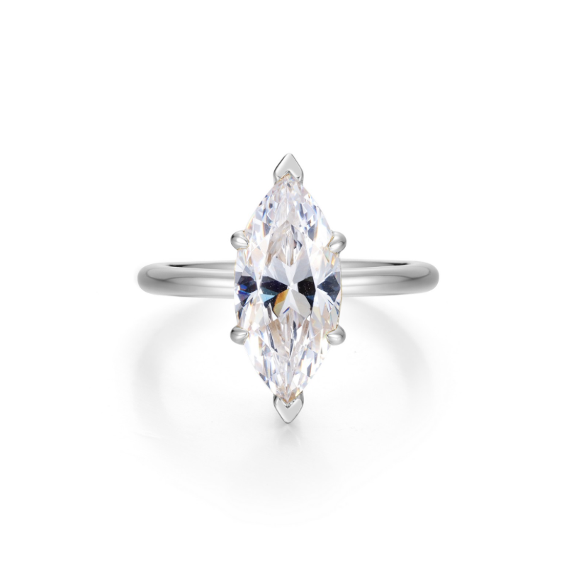 Nespoli's Silver Poise Marquise Cut Ring 