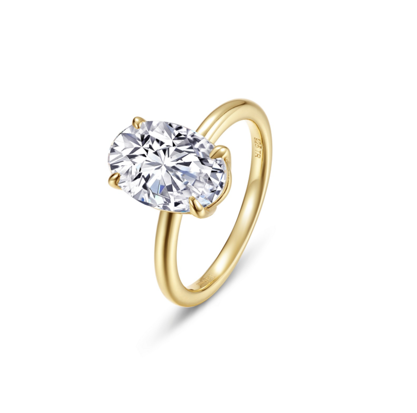 Nespoli's Gold Poise Oval Cut Ring 