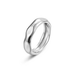 Nespoli's Silver High Polished Molten Band Ring