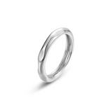 Thin High Polished Molten Band Ring