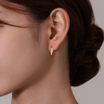 Nespoli's Gold High Polished Huggie Earrings 