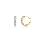 Nespoli's Gold Trillium Huggie Earrings