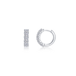 Nespoli's Silver Trillium Huggie Earrings