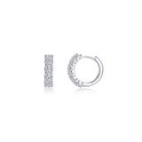 Nespoli's Silver Trillium Huggie Earrings