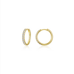 Nespoli's Gold Small Alina Round Hoop Earrings 