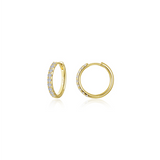 Nespoli's Gold Small Alina Round Hoop Earrings 