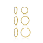 Nespoli's Gold Small Alina Round Hoop Earrings 