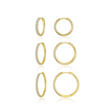 Nespoli's Gold Small Alina Round Hoop Earrings 