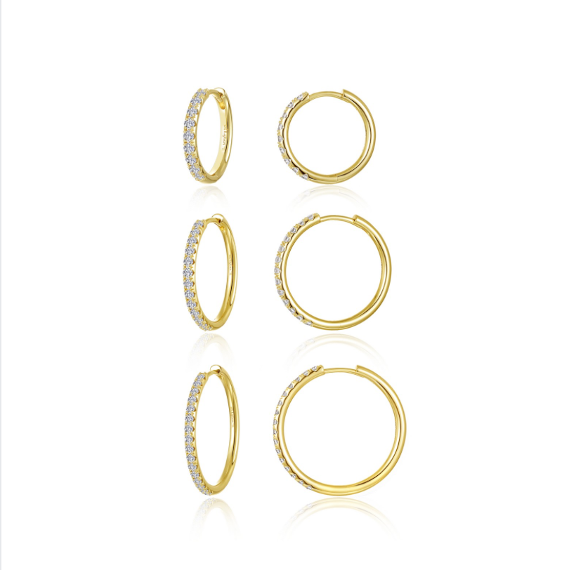 Nespoli's Gold Small Alina Round Hoop Earrings 