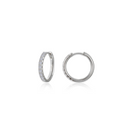 Nespoli's Silver Small Alina Round Hoop Earrings 