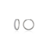 Nespoli's Silver Small Alina Round Hoop Earrings 