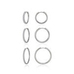 Nespoli's Silver Small Alina Round Hoop Earrings 