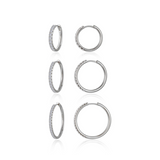 Nespoli's Silver Small Alina Round Hoop Earrings 