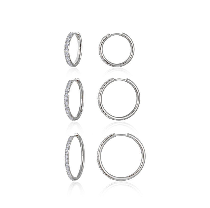 Nespoli's Silver Small Alina Round Hoop Earrings 
