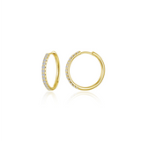 Nespoli's Medium Gold Alina Round Hoop Earring