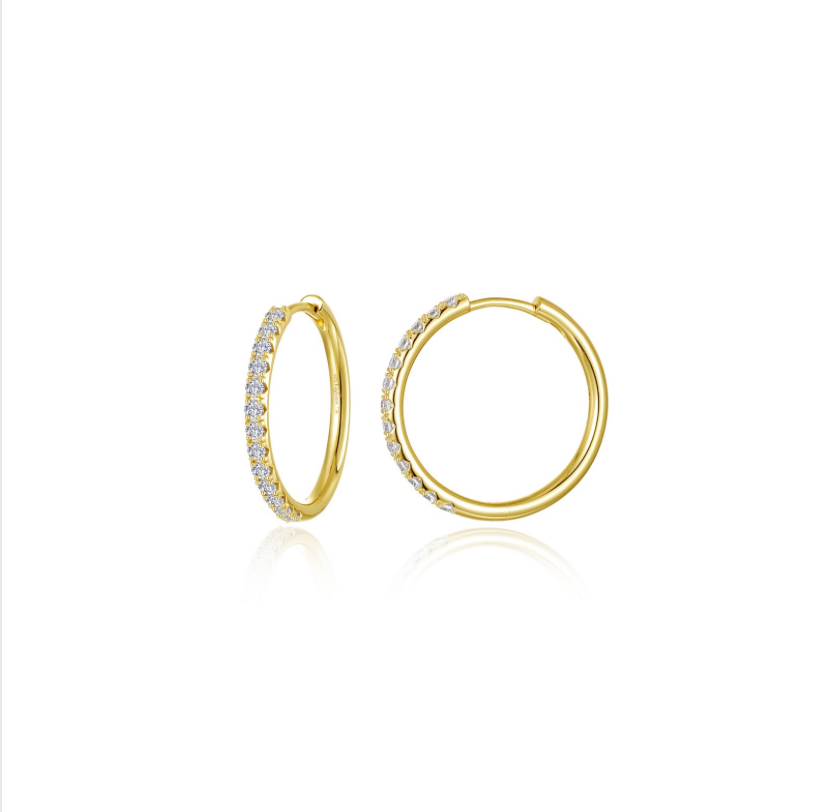Nespoli's Medium Gold Alina Round Hoop Earring