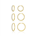 Nespoli's Medium Gold Alina Round Hoop Earring