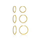 Nespoli's Medium Gold Alina Round Hoop Earring