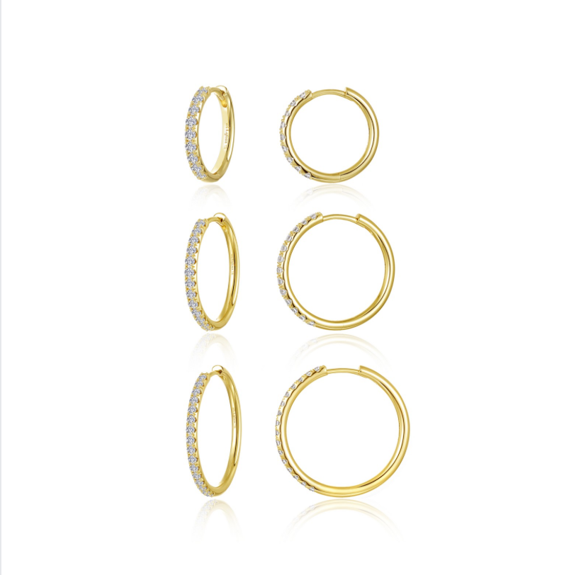 Nespoli's Medium Gold Alina Round Hoop Earring