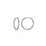Nespoli's Medium Silver Alina Round Hoop Earring