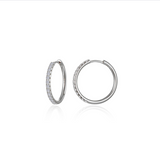 Nespoli's Medium Silver Alina Round Hoop Earring