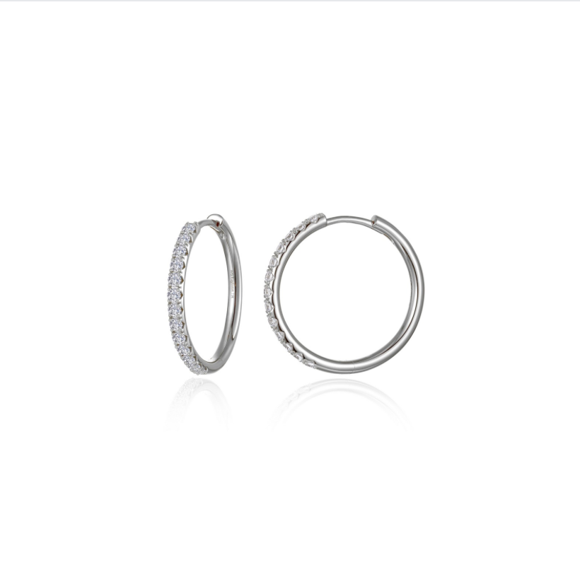 Nespoli's Medium Silver Alina Round Hoop Earring