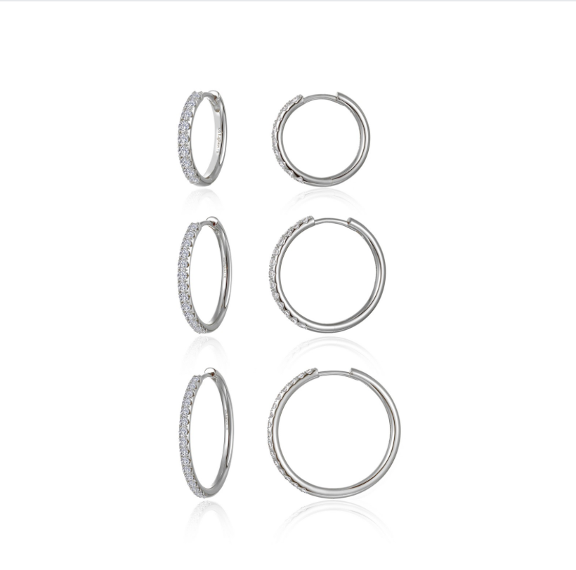 Nespoli's Medium Silver Alina Round Hoop Earring