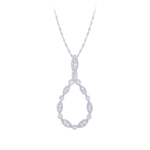 Sterling Silver & .14ct Diamond Teardrop Necklace