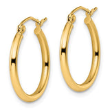 Nespoli Jewelers 10K Yellow Gold Polished 2mm Hoop Earrings