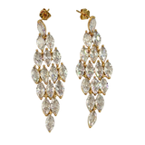 CZ Post Drop Earrings