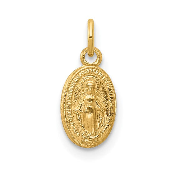 Nespoli Jewelers 10k Yellow Gold Oval Miraculous Medal