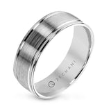 14k White Gold Men's Wedding Band