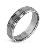 14k White Gold Men's Wedding Band