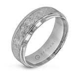 14k White Gold Men's Wedding Band