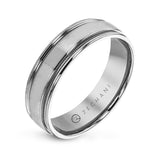 14k White Gold Men's Wedding Band