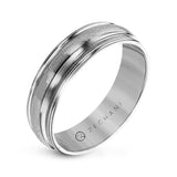 14k White Gold Men's Wedding Band