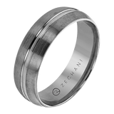 14k White Gold Men's Wedding Band