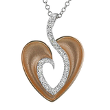 14k Gold & .17ct Diamond Heart Pendant