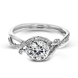 14k Gold Halo Oval Diamond Engagement Ring