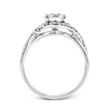 14k Gold Halo Oval Diamond Engagement Ring