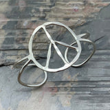 Silver Plated Brass Peace Sign Cuff Bracelet