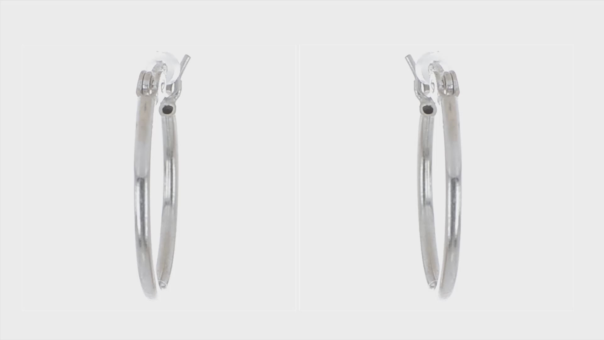 Leslie Sterling Silver Polished Hinged 2mm Hoop Earrings