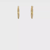 Leslie 14k Yellow Gold Polished 2mm Hoop Earrings