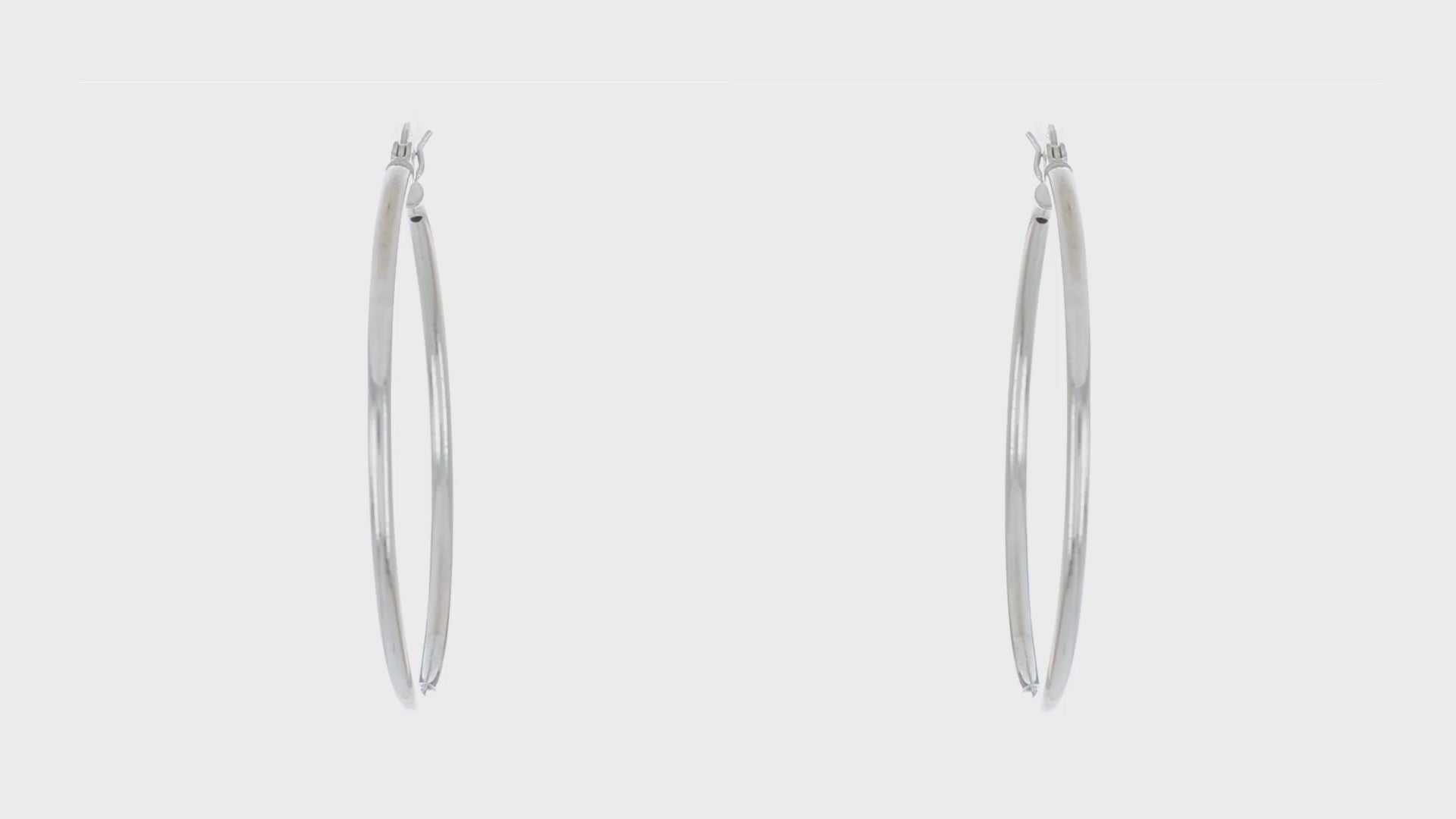 Leslie Sterling Silver Polished Hinged 2mm Hoop Earrings