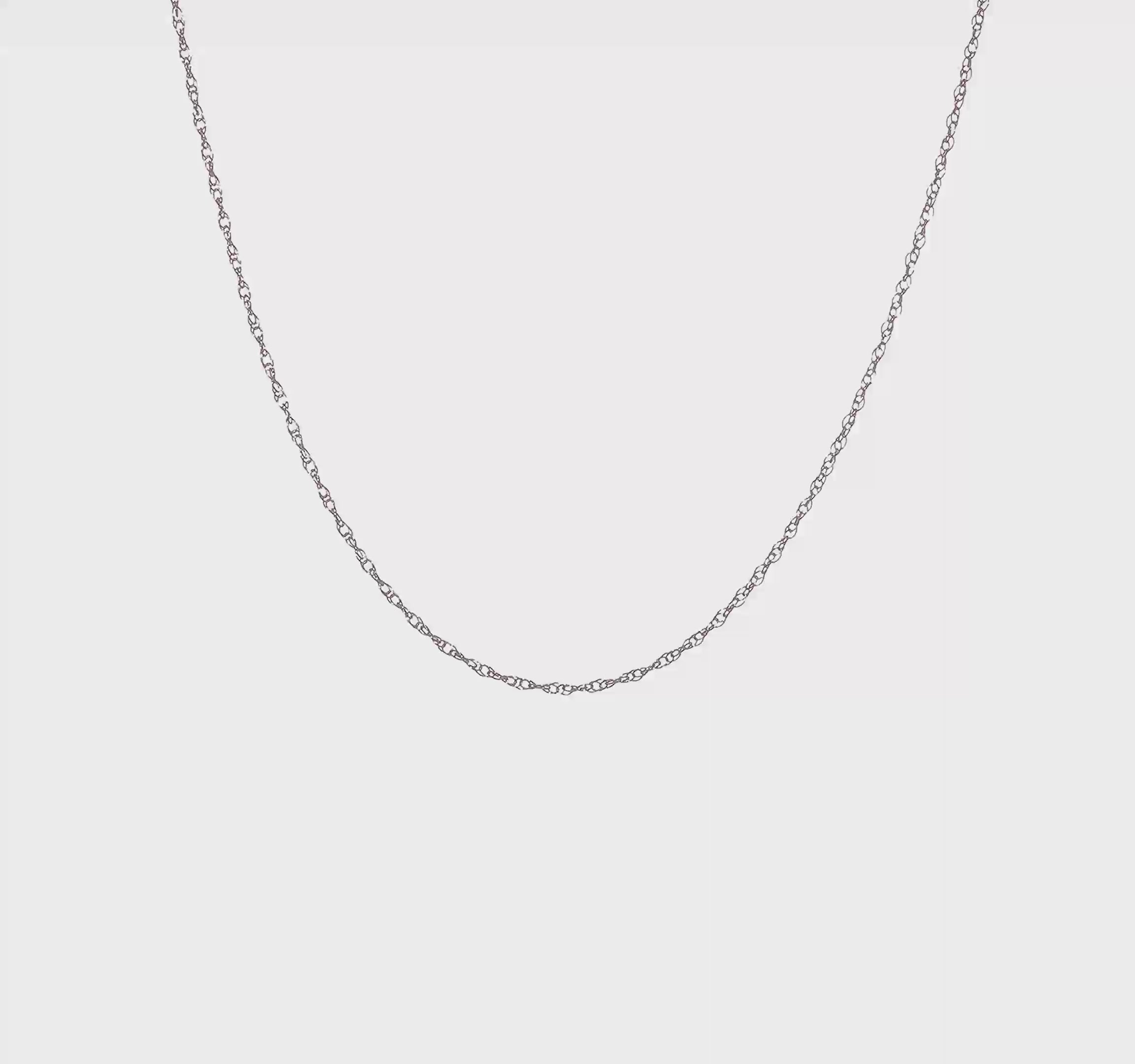 Nespoli Jewelers 10k White Gold .95mm Sparkle Rope Chain