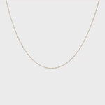 Nespoli Jewelers 14K Yellow Gold 18 Inch 1mm Sparkle Singapore Chain with Spring Ring Clasp