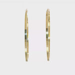 10K Yellow Gold Square Polished 2mm Hoop Earrings