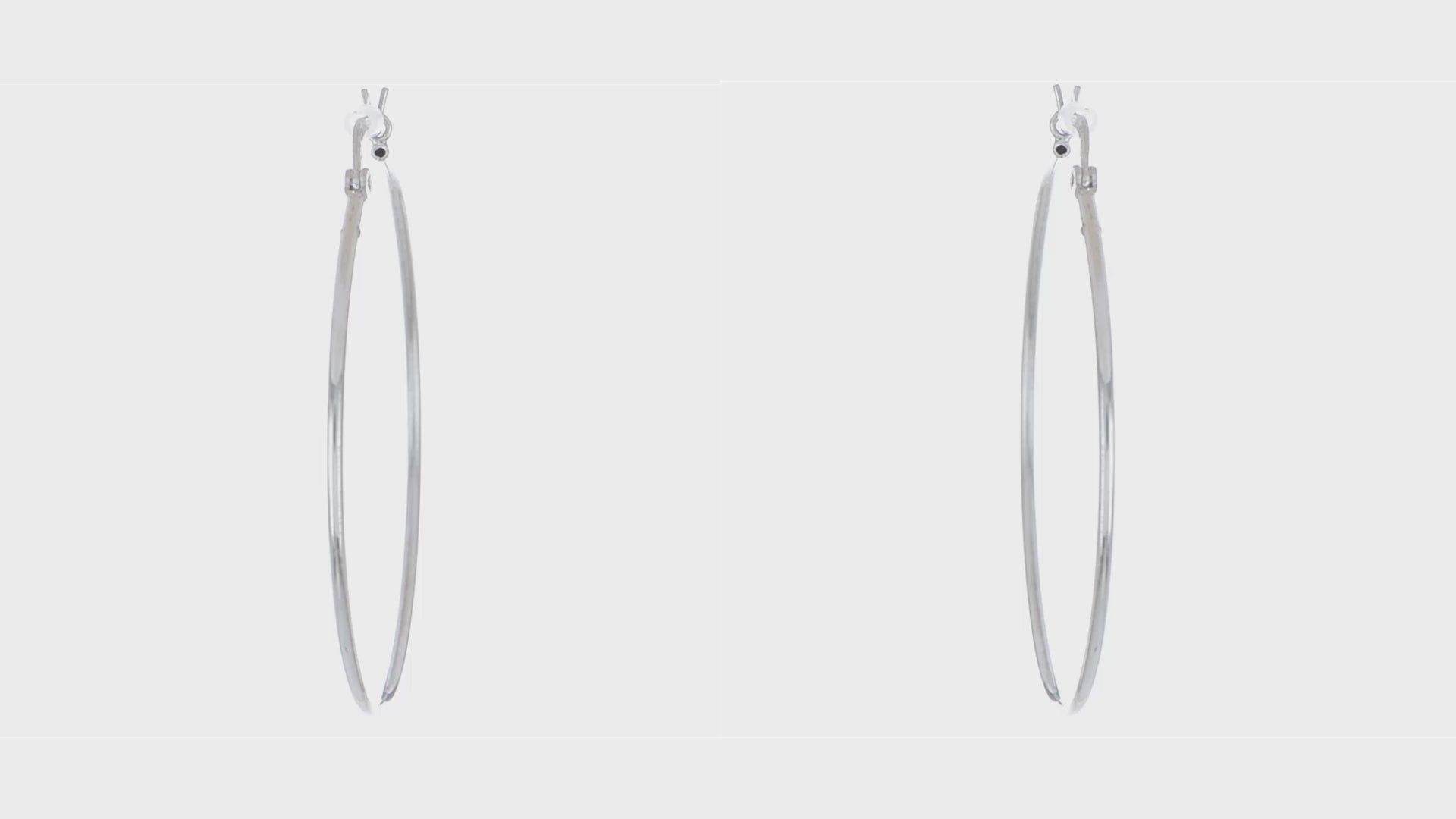 Leslie Sterling Silver Polished Hinged 2mm Hoop Earrings